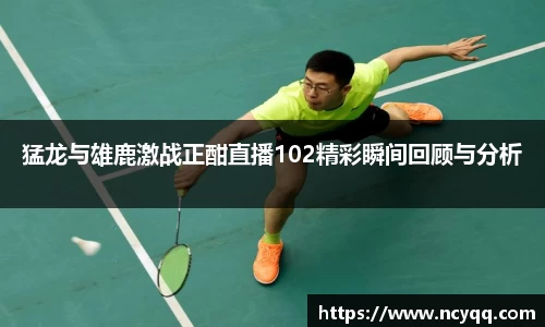猛龙与雄鹿激战正酣直播102精彩瞬间回顾与分析